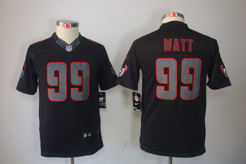 Youth Houston Texans #99 Watt black Nike NFL Jerseys